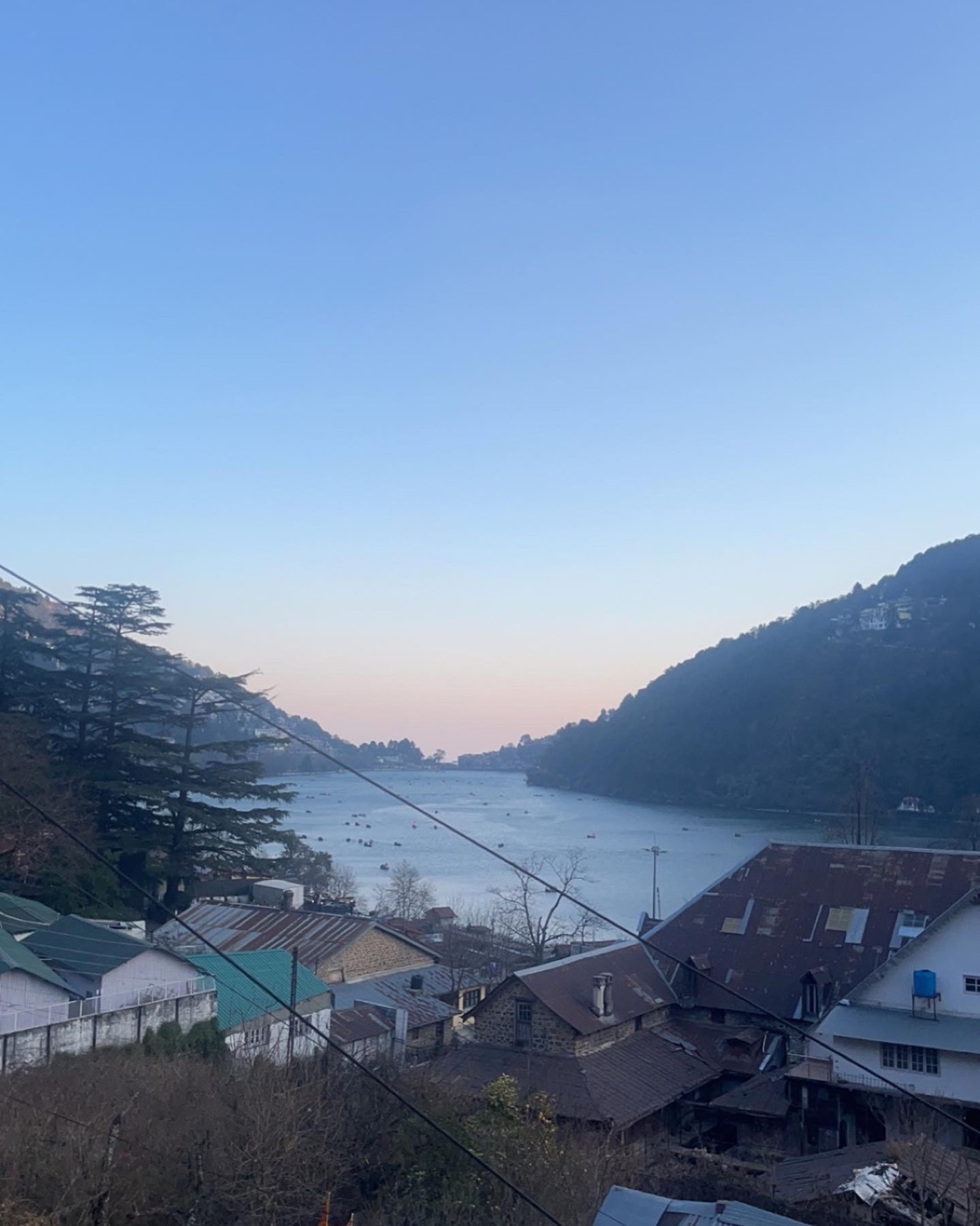 A mountain lake overlooking Nainital
